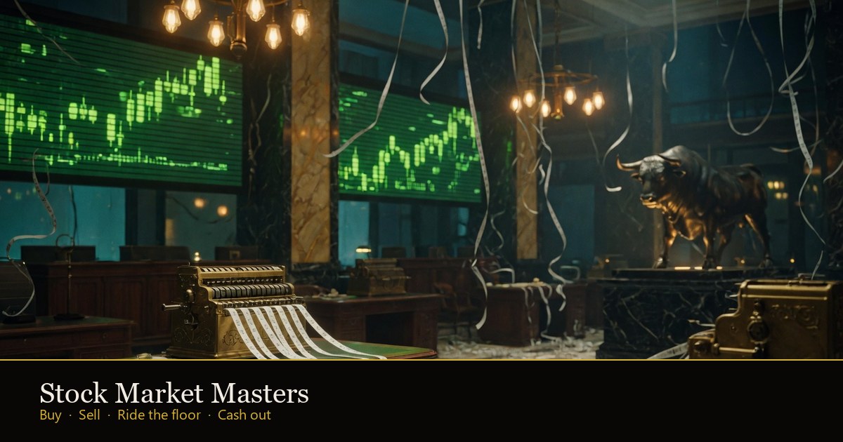 Stock Market Masters trading floor key art